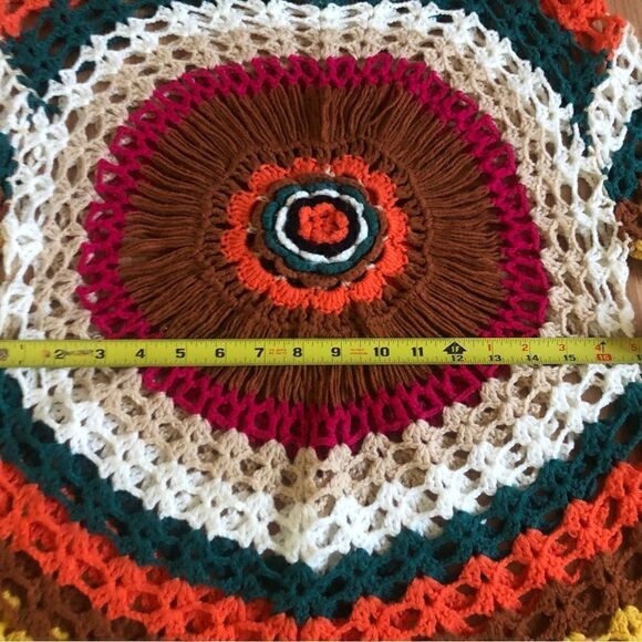 Crocheted Multicolored Y2K Flare Top - Picture 5 of 8